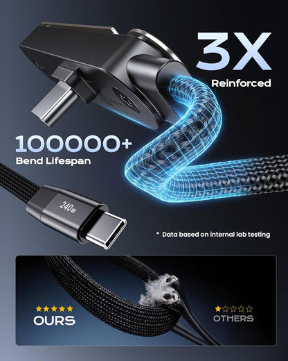 Charge, Stand, & Play — The World’s Most Functional 2-in-1 Fast Charging Cable - 2 Pack