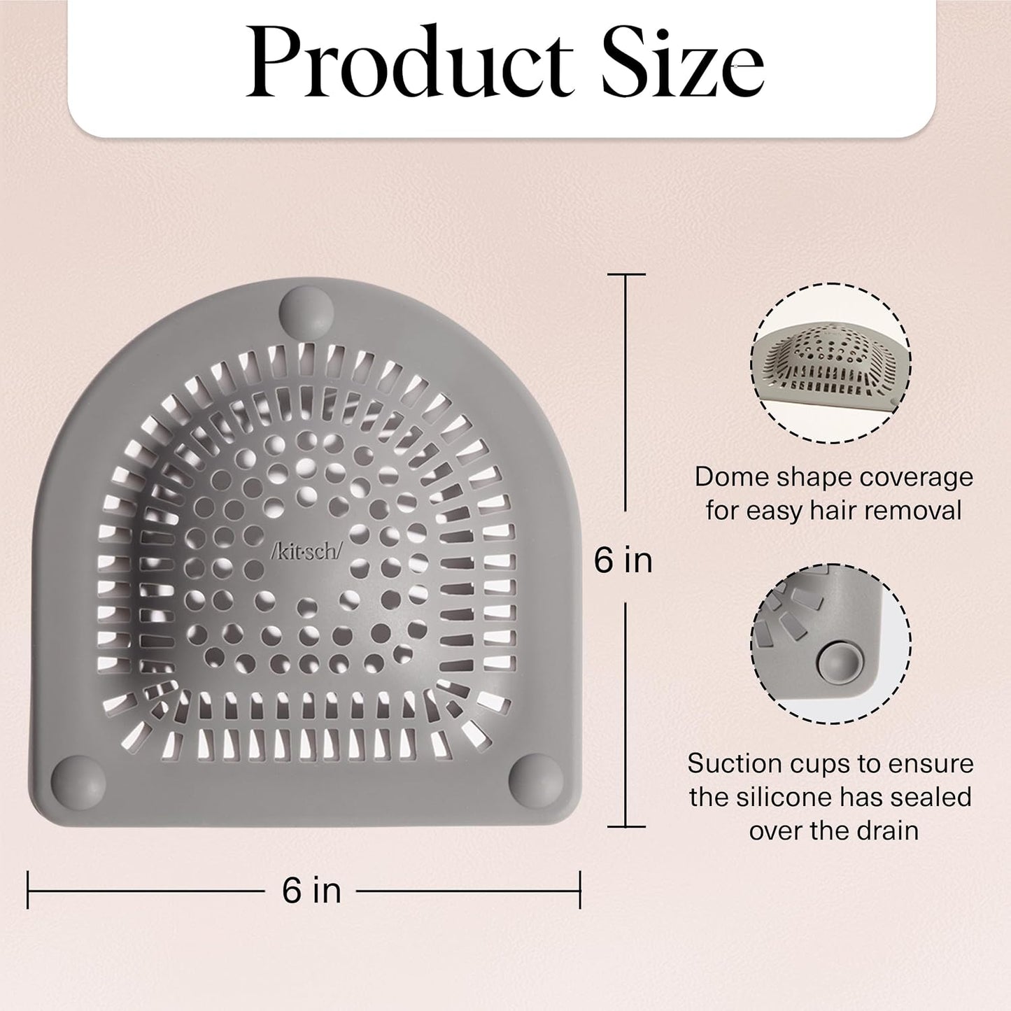 Shower Hair Catcher - Hair-Trapping Drain Cover For A Cleaner, Clog-Free Shower