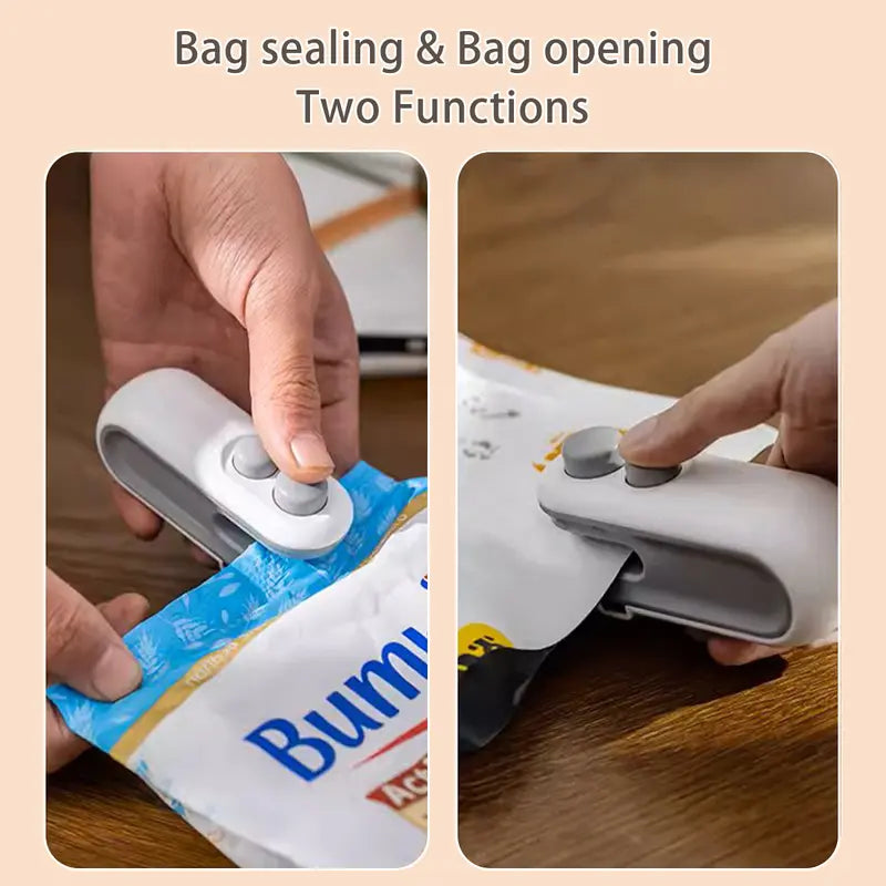 4-Pack 2-in-1 Portable Bag Sealers – USB Rechargeable & Easy to Use