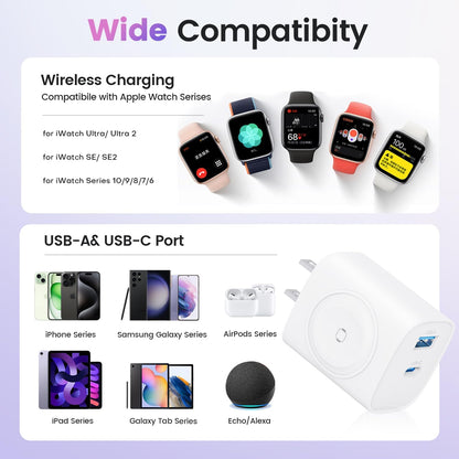 3-in-1 Apple Watch Charger - Built-In Magnetic Charging & 20W PD Power For A Cleaner Charging Setup