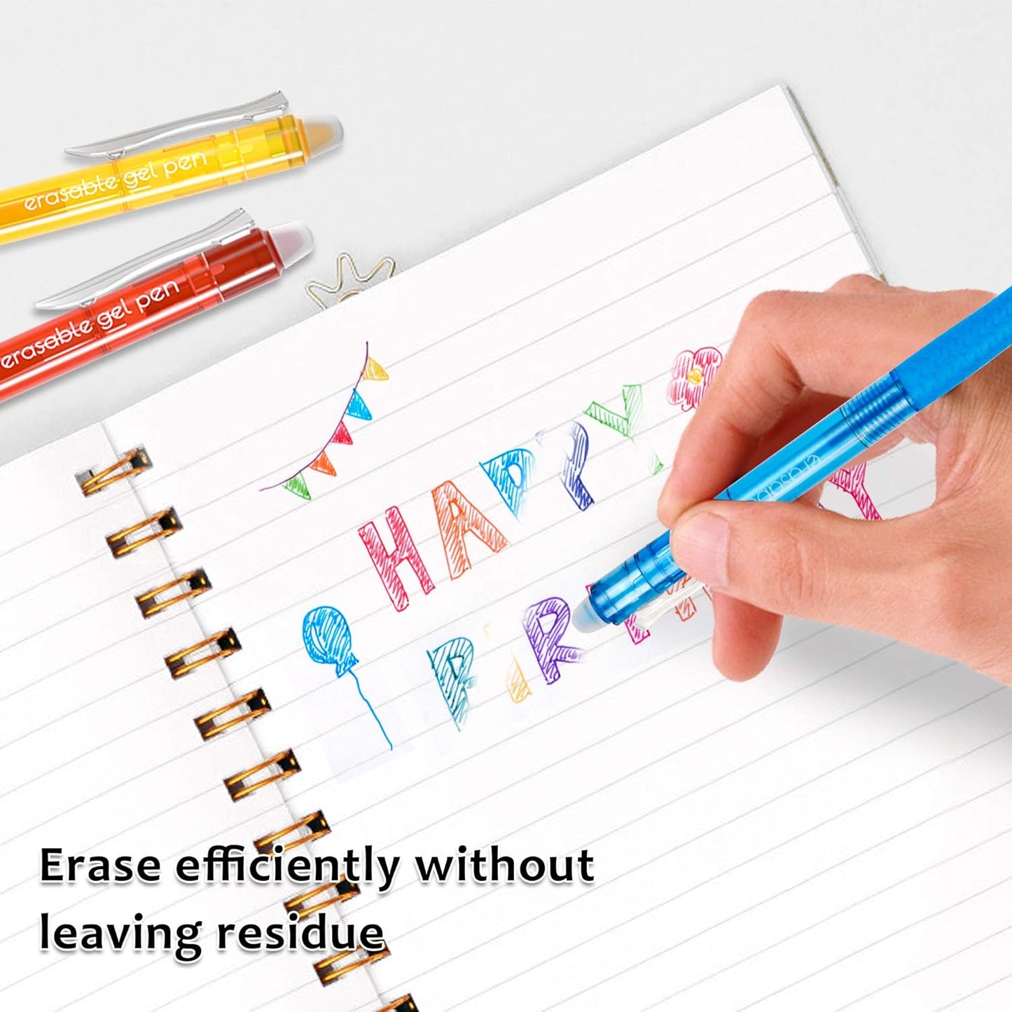 Erase Mistakes Instantly – 26 Color Gel Pens