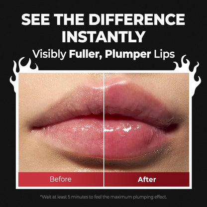 Lip Plumper Gloss - Spicy Warming Formula For Fuller-Looking Lips