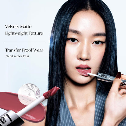 2-In-1 Lip Tint - Velvet Matte + Glossy Shine For Korean Glass Lip Looks