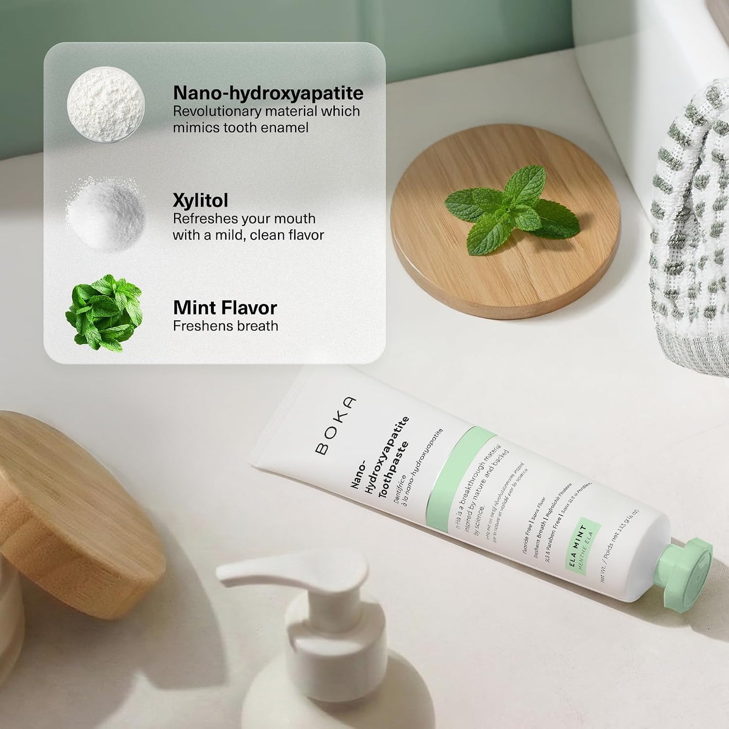 Nano Hydroxyapatite Toothpaste - Fluoride-Free Formula For Gentle Enamel Care