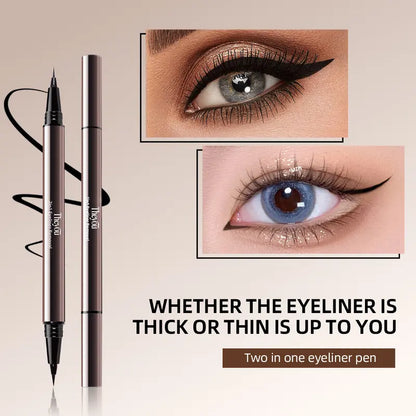 Dual Tip Liquid Eyeliner - 2-in-1 Precision Design For Effortless Eye Looks