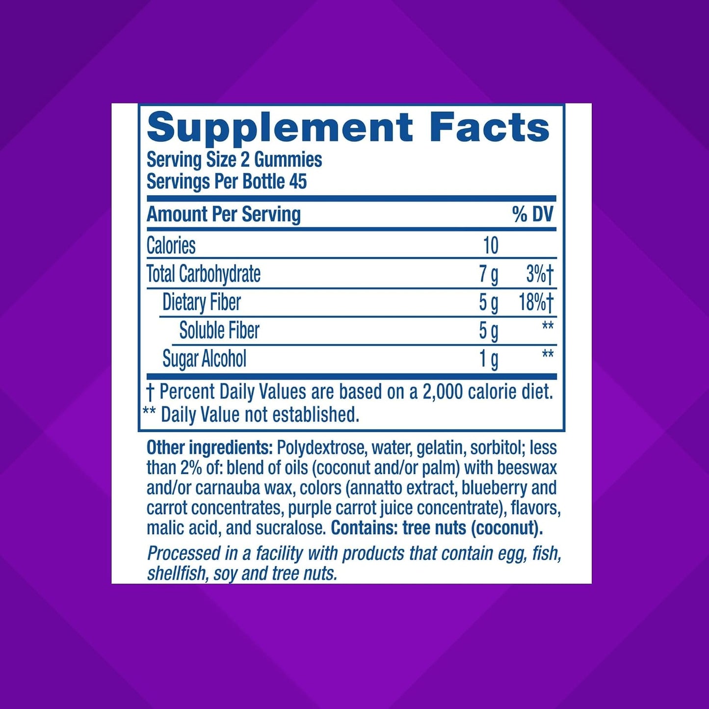 Fiber Gummies - 5g Fiber Formula For Daily Digestive Support