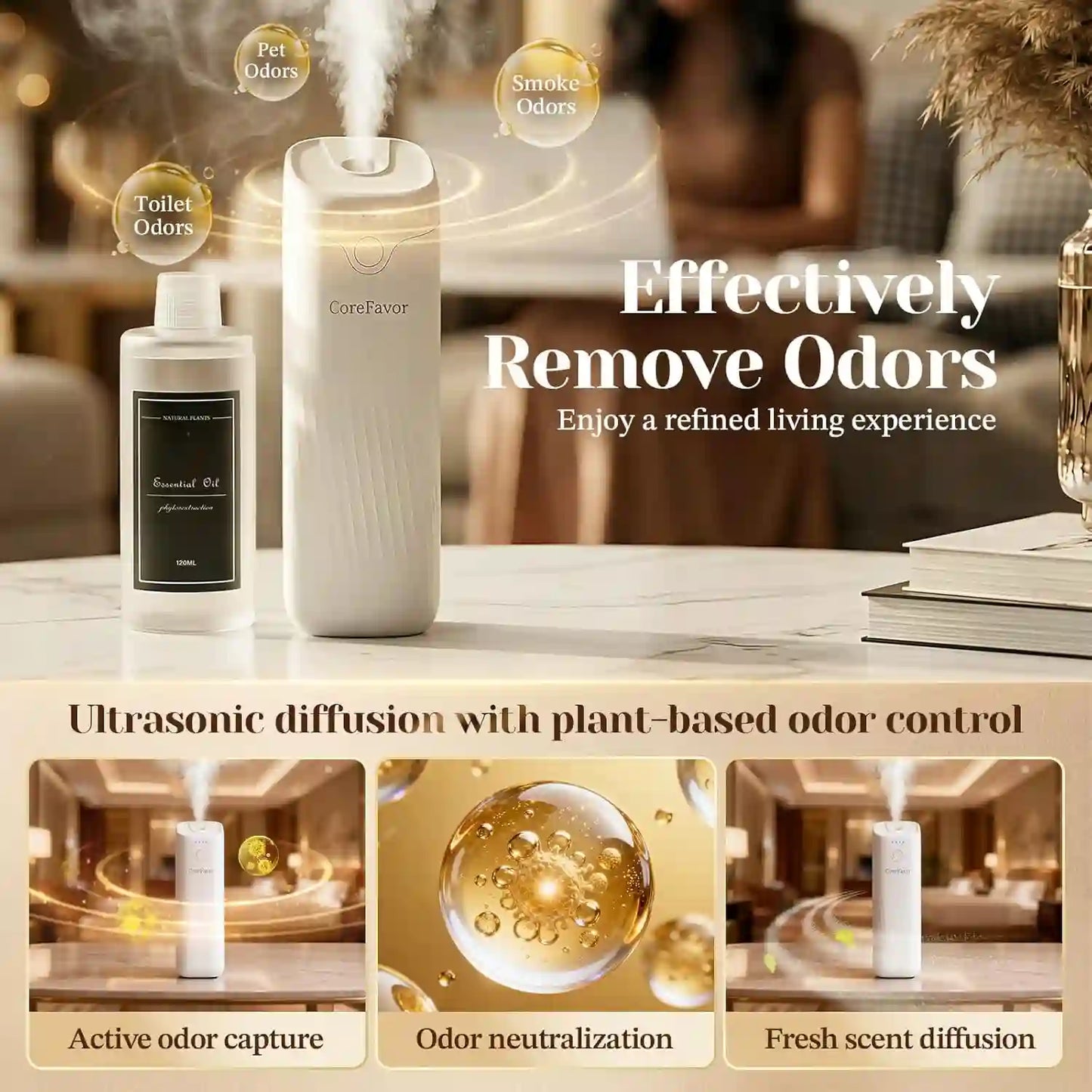 Waterless Essential Oil Diffuser - No Water Fragrance Technology For A Luxury Scented Space