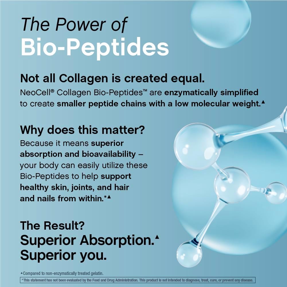 Collagen Peptides Powder - Bio-Peptide Formula For Skin Glow, Hair Strength & Daily Joint Support