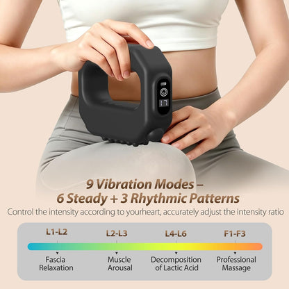 Wearable Fascia Massage Ring - Hands-Free Vibration Compression Belt for Waist & Back Daily Comfort & Relaxation