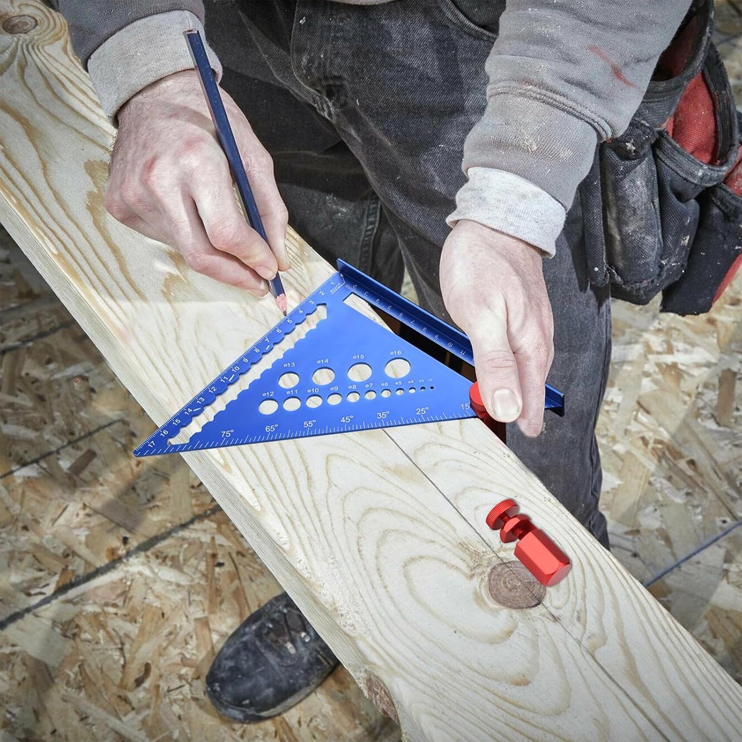 Stair Gauge Stops for Framing Square - Clip-On Locking Tool for Faster & Accurate Layout Marking