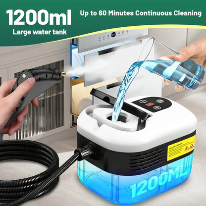 Portable Steam Cleaner - High-Pressure Steam For Deep Home & Car Cleaning