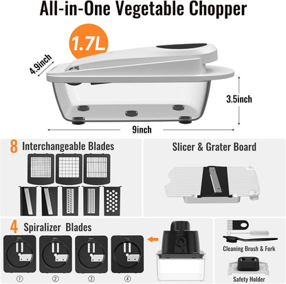Ultimate 12-in-1 Multifunctional Food Chopper & Vegetable Cutter