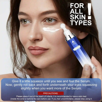 360° Cooling Roller Eye Serum - High-Strength Caffeine & Retinol Treatment for Dark Circles, Puffiness, and Wrinkles
