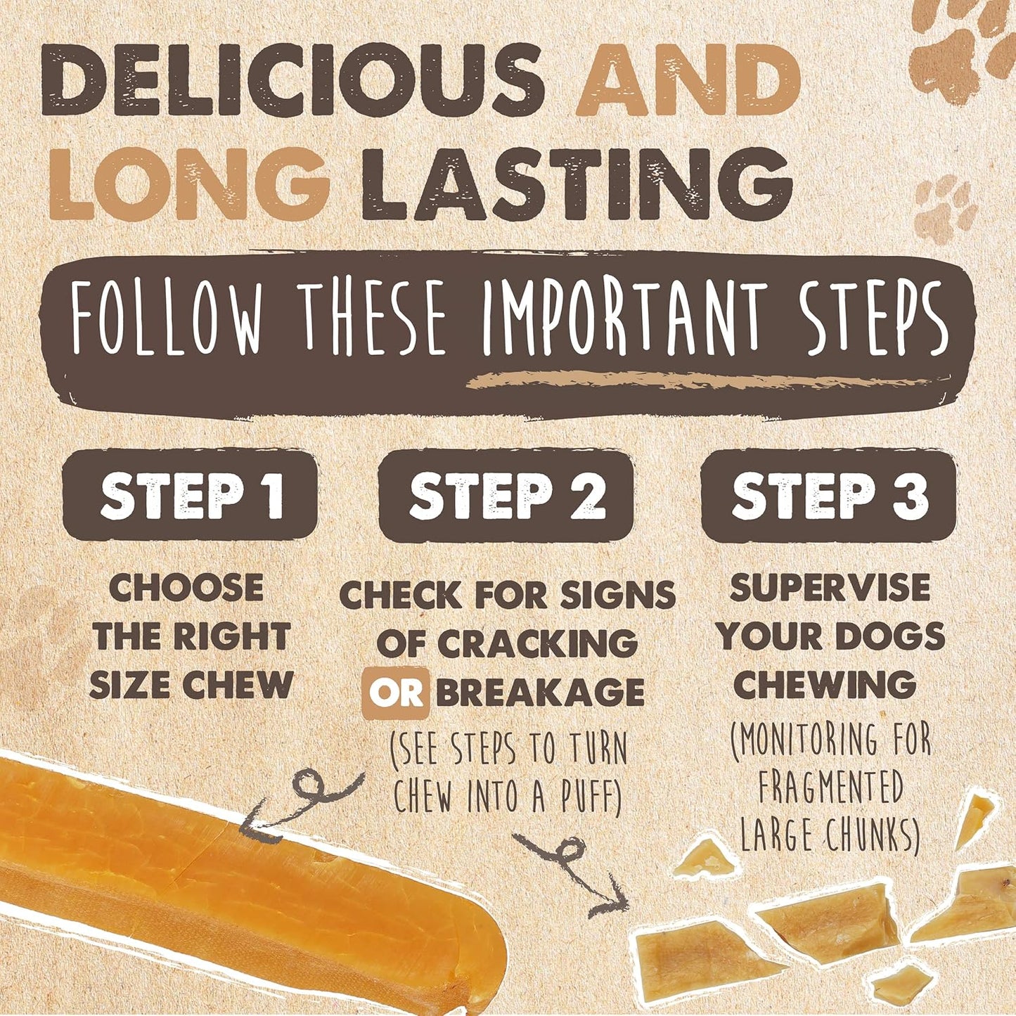 LONG-LASTING CHEWS FOR AGGRESSIVE CHEWERS