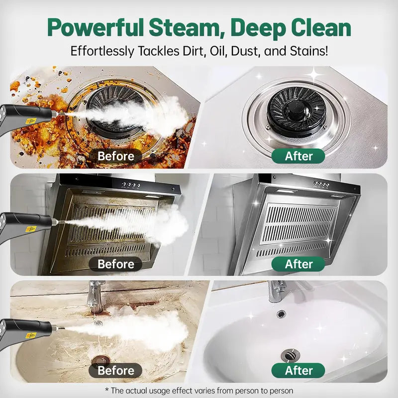 Portable Steam Cleaner - High-Pressure Steam For Deep Home & Car Cleaning