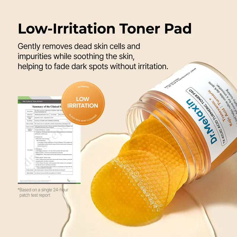 Kojic Acid Toner Pads - TX Brightening Formula For Dark Spots & Uneven Skin Tone