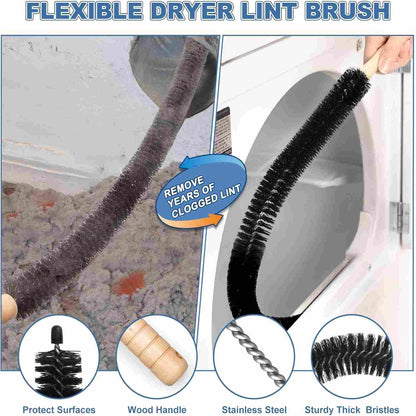 Dryer Vent Cleaner Kit - Vacuum Powered Deep Lint Removal For Better Dryer Performance