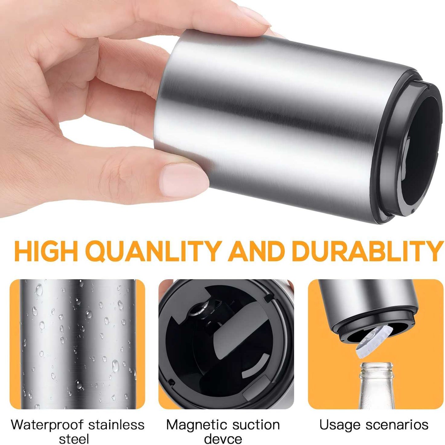 Automatic Push-Down Stainless Steel Beer Opener