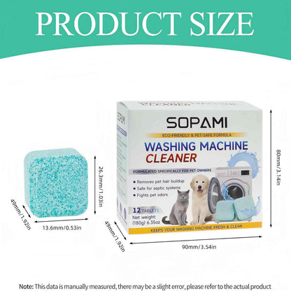Washing Machine Cleaner Tablets - Oxygen-Activated Cleaning Formula For Deep Drum Odor & Grime Removal