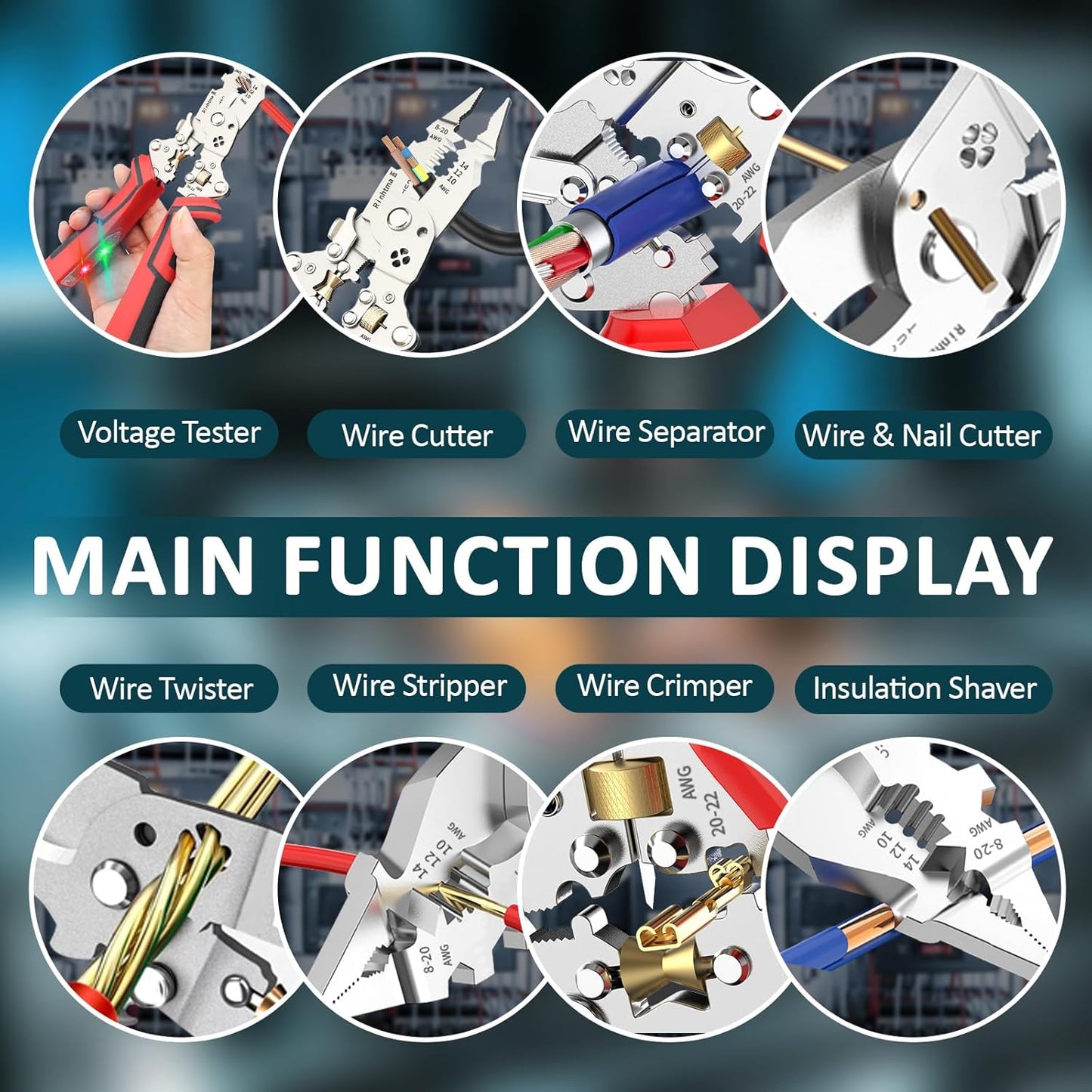 Wire Stripping Pliers – Multi-Function Cutting & Voltage Detection Tool For Safer Electrical Work