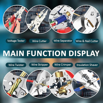 Wire Stripping Pliers – Multi-Function Cutting & Voltage Detection Tool For Safer Electrical Work