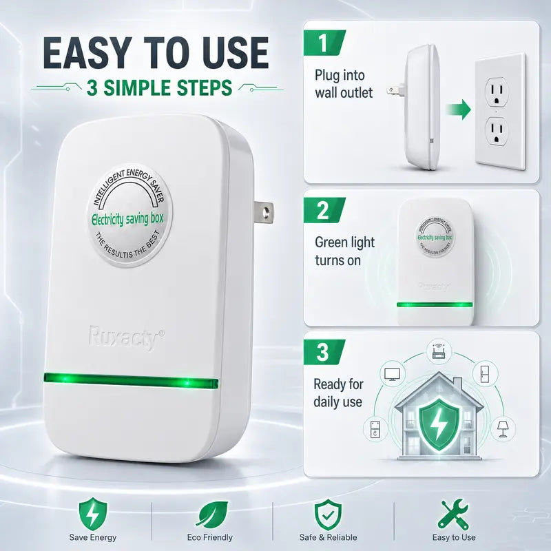 Smart Plug-In Electricity Saver – Stabilize Power & Reduce Waste Instantly