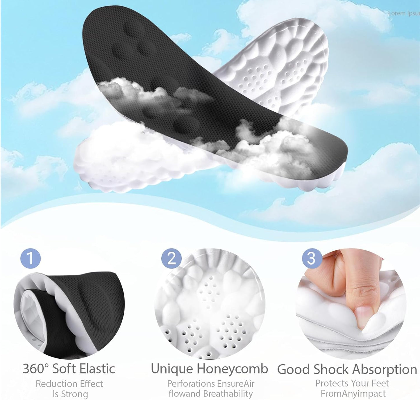 Walk on Clouds: 4D Soft Cloud Technology Orthotic Insoles