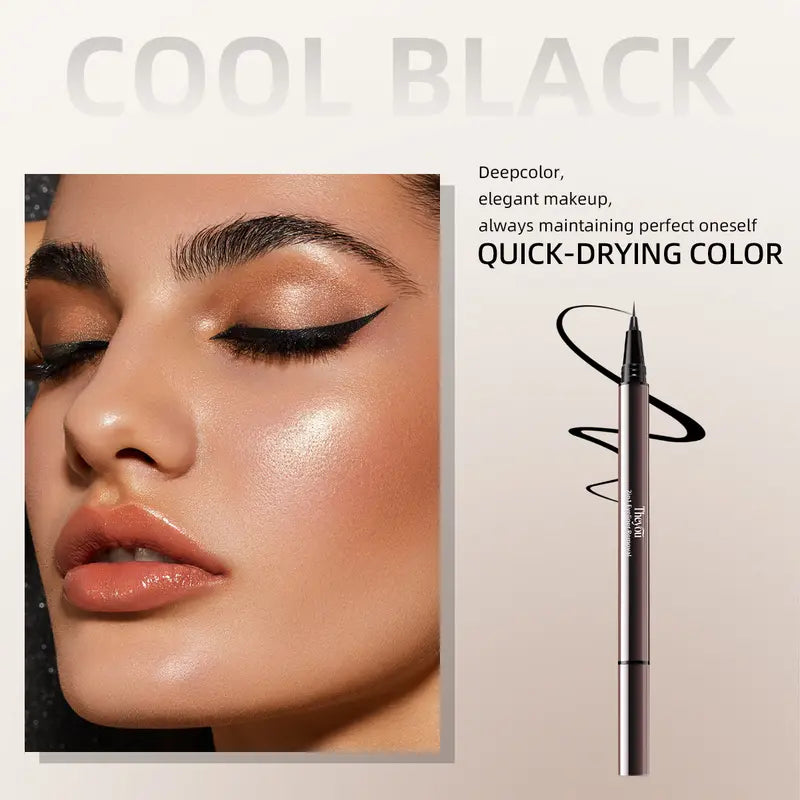 Dual Tip Liquid Eyeliner - 2-in-1 Precision Design For Effortless Eye Looks