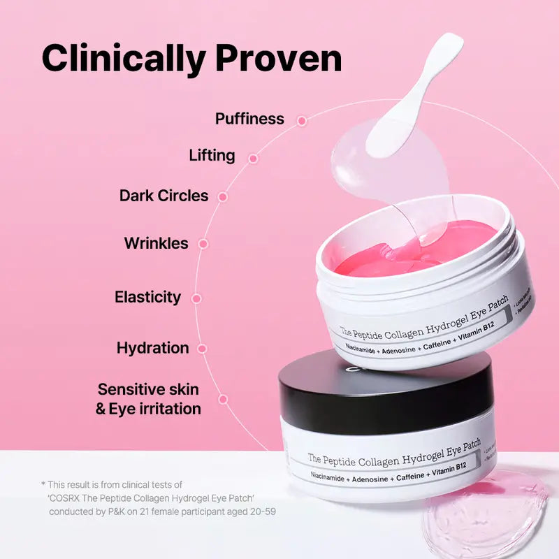 Hydrogel Eye Patches - Peptide Collagen Formula For Refreshed Under-Eyes