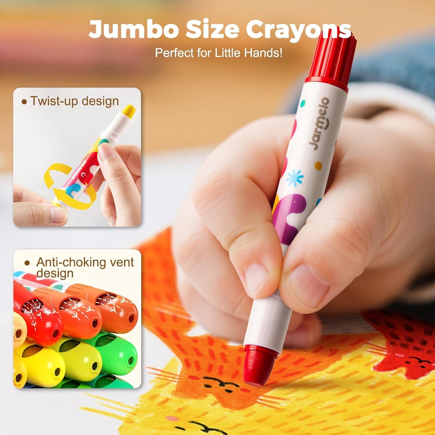 2-in-1 Washable Jumbo Silky Crayons & Watercolor Kit