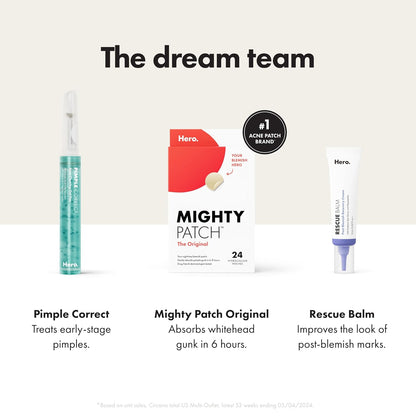 Hero Cosmetics Mighty Patch – Shrink Zits & Whiteheads in Just 1 Use(72 Count)