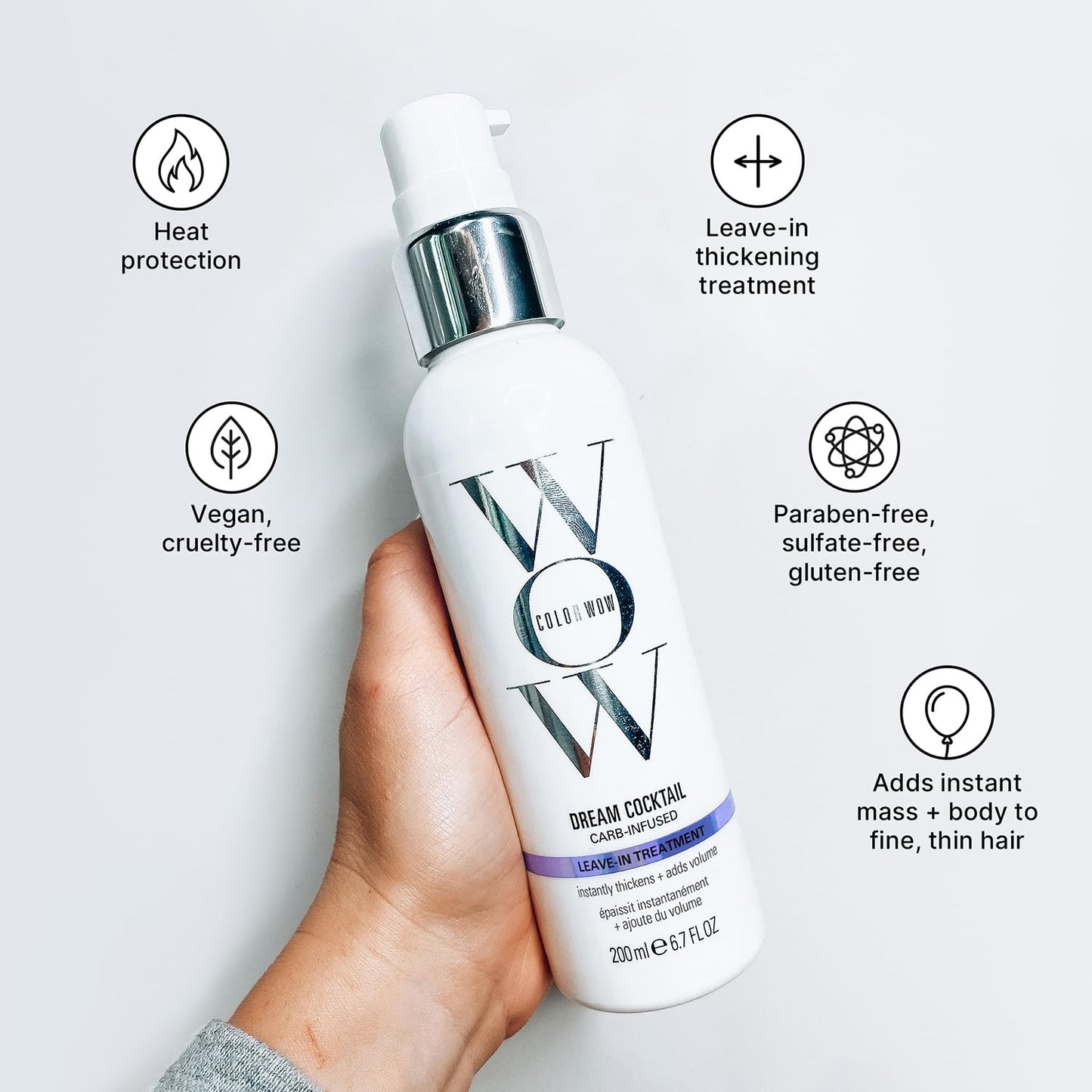 Leave-In Hair Treatment - Heat-Activated Carb Formula For Fuller-Looking Hair