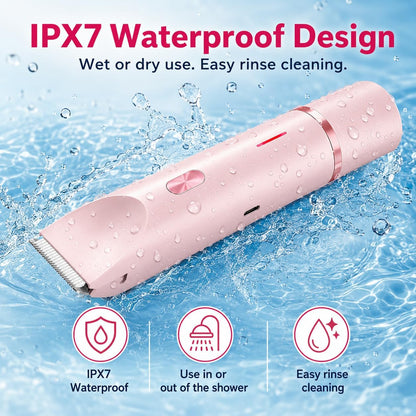 Women’s 2-in-1 Electric Shaver & Trimmer – Titanium-Ceramic Dual Grooming for Smooth Full-Body Care