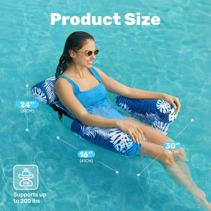 Inflatable Pool Float Chair - Lounge Comfort While You Float