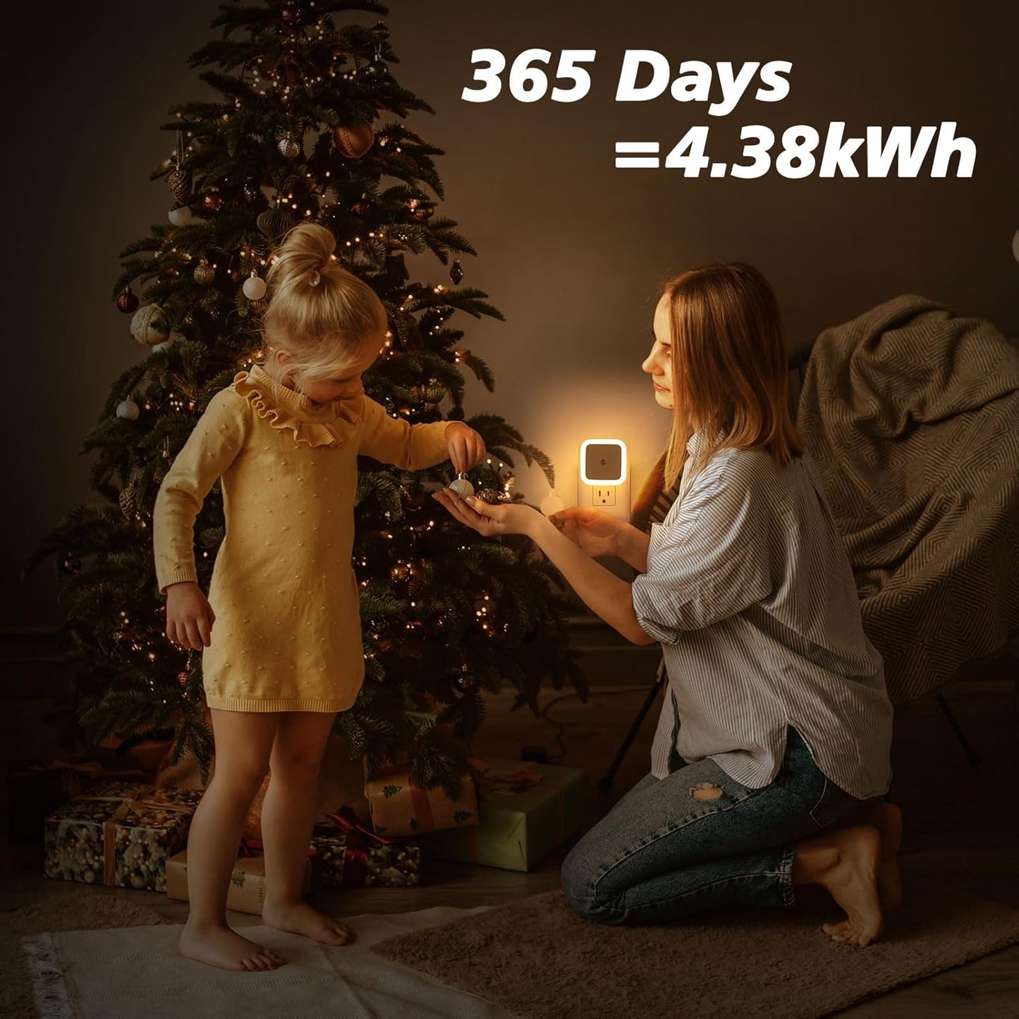 Plug-In Night Light 6-Pack - Auto Sensor Glow Frame For Safer Night Walks