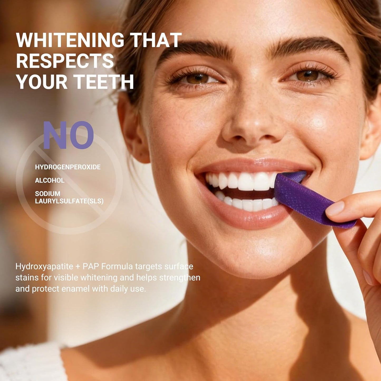 Teeth Whitening Strips - Peroxide-Free Formula For A Brighter Smile
