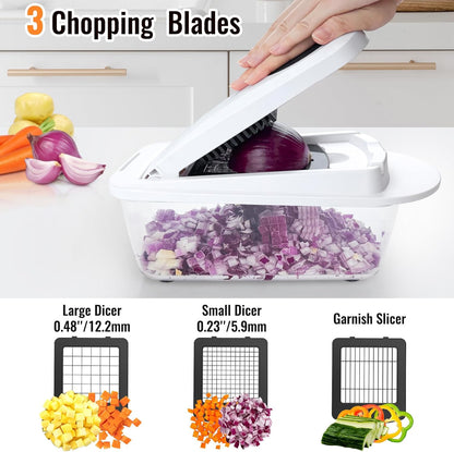 Ultimate 12-in-1 Multifunctional Food Chopper & Vegetable Cutter
