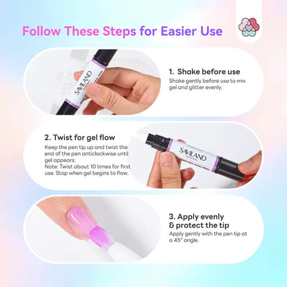 Aurora Cat Eye Gel Nail Pen Kit - Create Salon-Worthy Nails In Minutes
