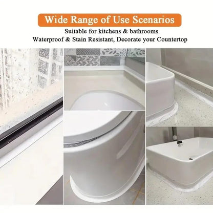 Waterproof Caulk Tape - Peel & Stick Seal For Clean Bathroom Edges