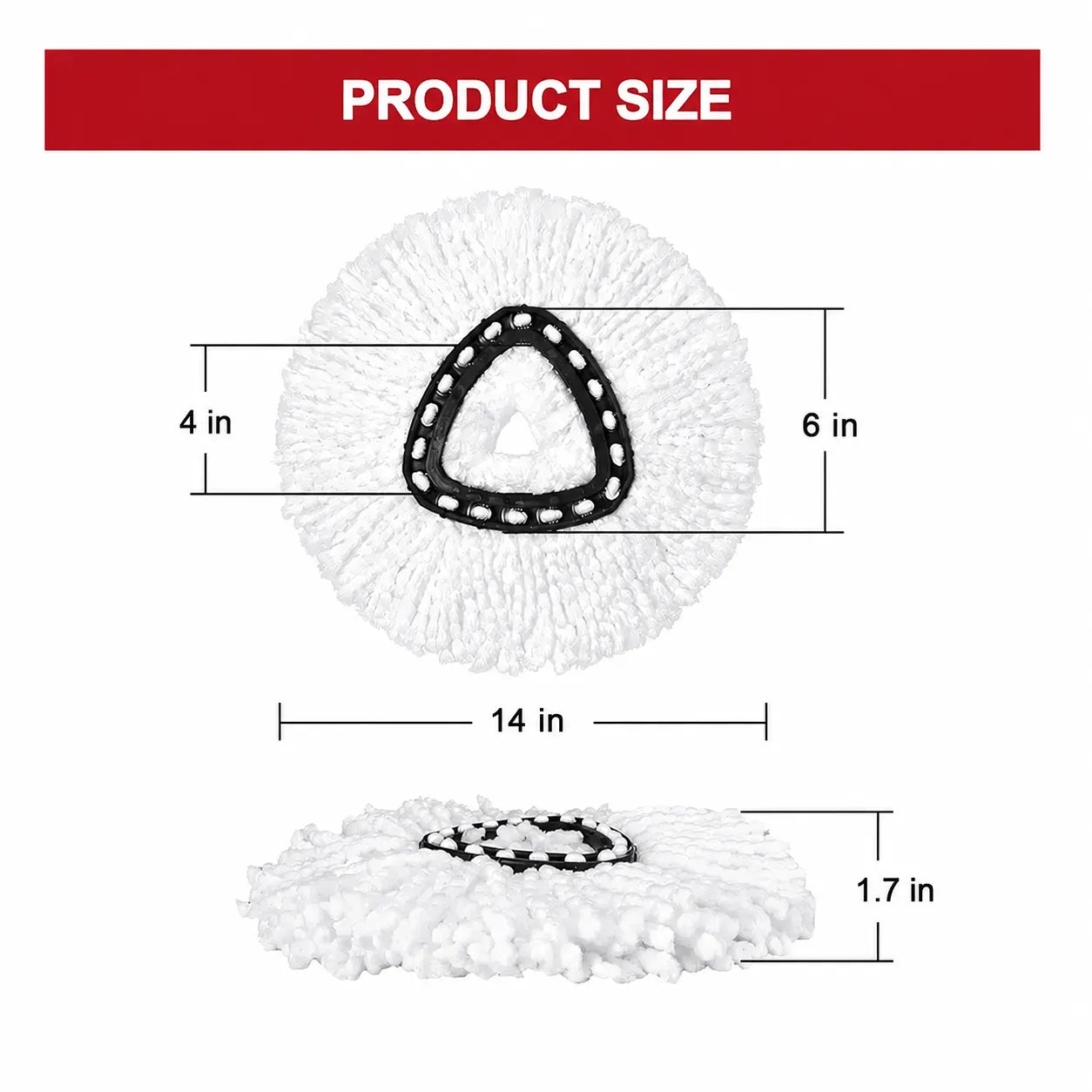 Spin Mop Replacement Kit - Microfiber Heads & Scrub Brushes For Deep Floor Cleaning