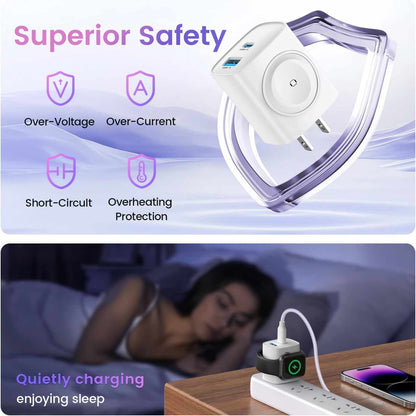 3-in-1 Apple Watch Charger - Built-In Magnetic Charging & 20W PD Power For A Cleaner Charging Setup