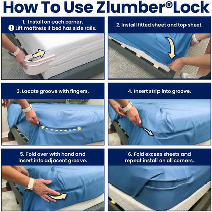 Bed Sheet Holders - Adjustable Grip Straps For A Smooth, Secure Fit