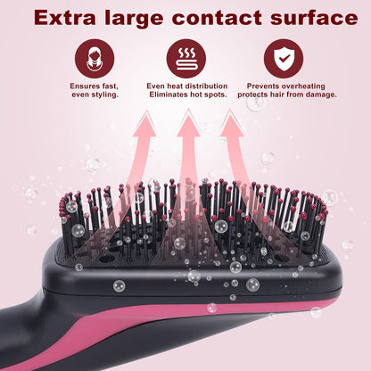 2-in-1 Hair Dryer Brush - Hot Air & Negative Ion Technology For Smooth Voluminous Hair