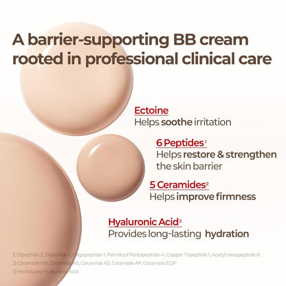 Korean BB Cream - Ceramide & Peptide Formula For Natural Skin Coverage