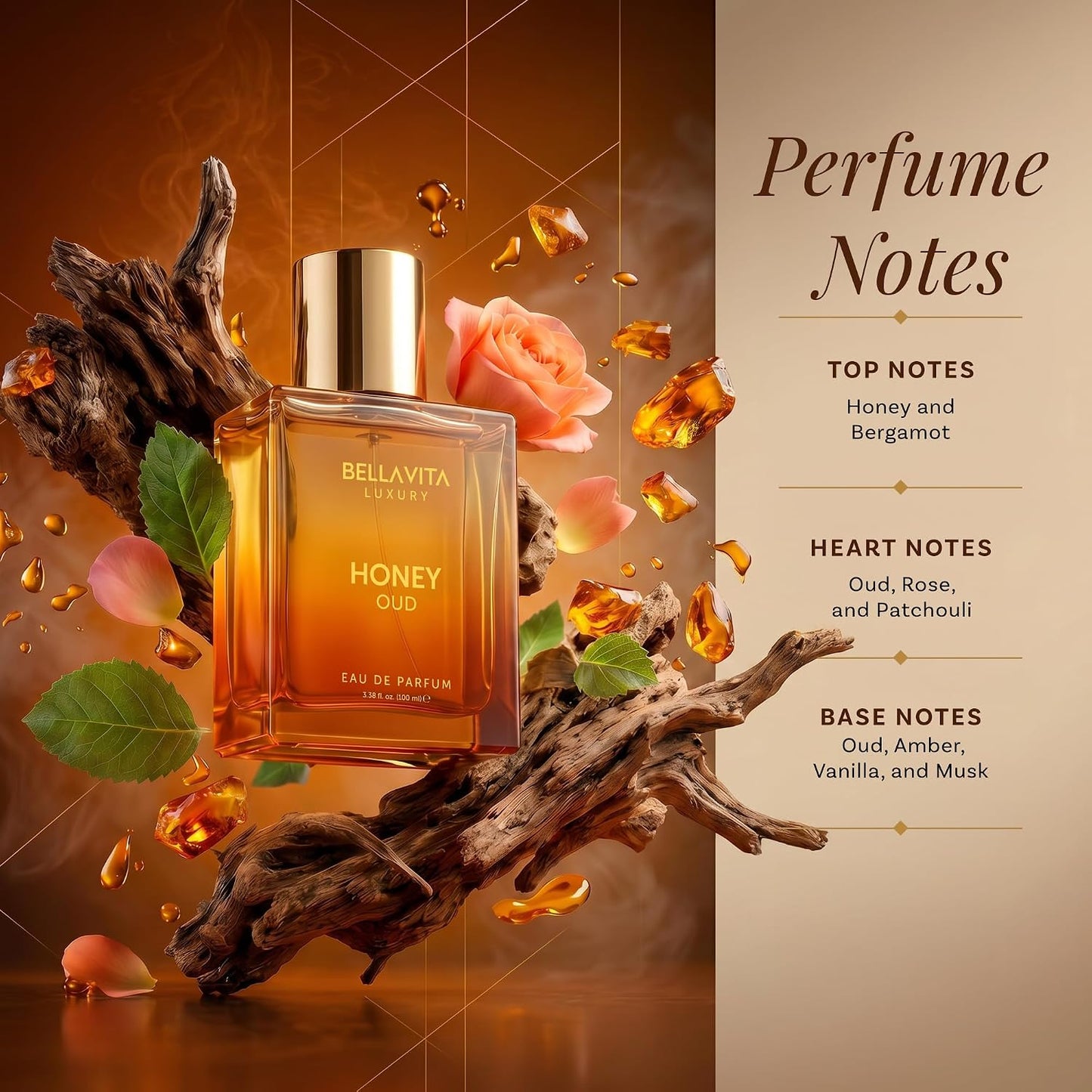 Luxury Perfume - Honey Oud Signature Scent For A Warm & Elegant Presence