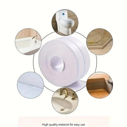 Waterproof Caulk Tape - Peel & Stick Seal For Clean Bathroom Edges