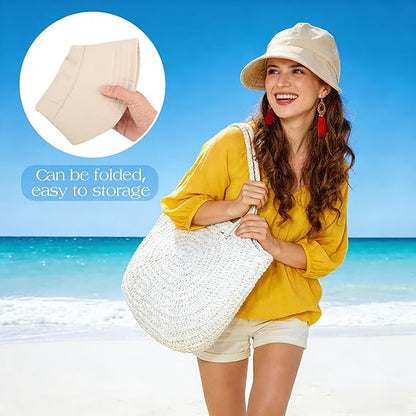 Wide Brim Ponytail Sun Hat - UPF 50+ Shade For No Hat Hair Comfort