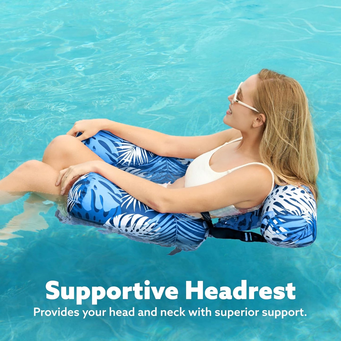 Inflatable Pool Float Chair - Lounge Comfort While You Float