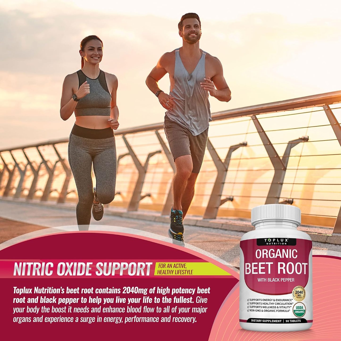 Beet Root Capsules - Nitric Oxide Support for Daily Energy, Circulation & Active Living