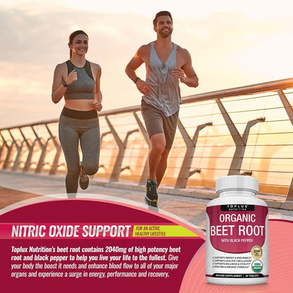Beet Root Capsules - Nitric Oxide Support for Daily Energy, Circulation & Active Living